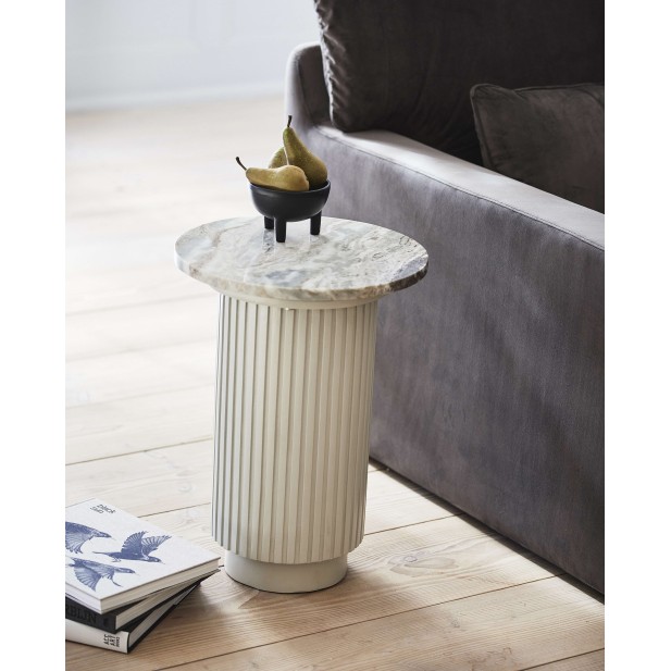 Mesa Auxiliar ERIE Ø40 cm, Mango / Mármol Marfil - Nordal. Vackart Mesa Auxiliar ERIE Ø40 cm, Mango / Mármol Marfil - Nordal. Vackart