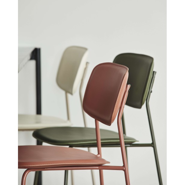 Silla de Comedor ESA, Metal / PU Beige - Nordal. Vackart