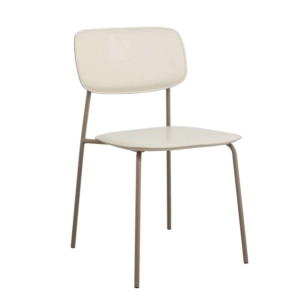 Silla de Comedor ESA, Metal / PU Beige - Nordal. Vackart