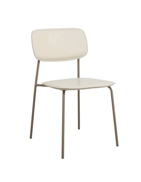Silla de Comedor ESA, Metal / PU Beige - Nordal. Vackart