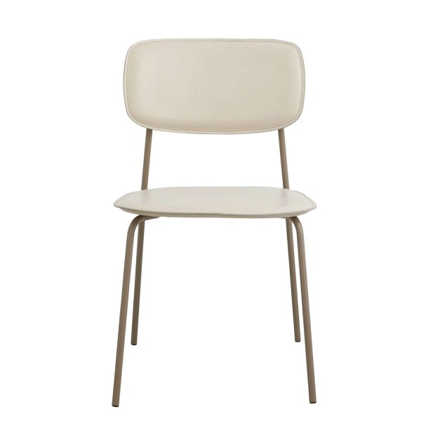 Silla de Comedor ESA, Metal / PU Beige - Nordal. Vackart