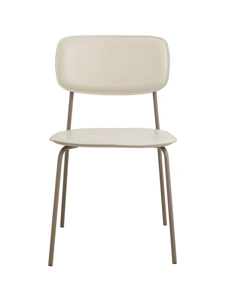 Silla de Comedor ESA, Metal / PU Beige - Nordal. Vackart