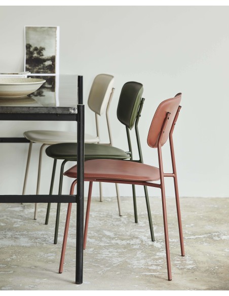 Silla de Comedor ESA, Metal / PU Negro - Nordal. Vackart