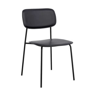 Silla de Comedor ESA, Metal / PU Negro - Nordal. Las exclusivas sillas de diseño escandinavo de Nordal en Vackart, tu tienda de diseño online.