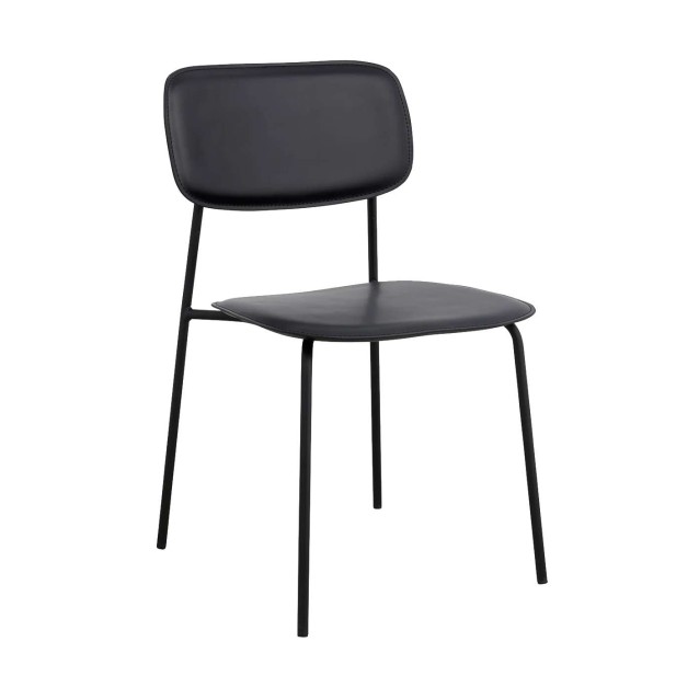 Silla de Comedor ESA, Metal / PU Negro - Nordal. Vackart