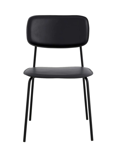 Silla de Comedor ESA, Metal / PU Negro - Nordal. Vackart