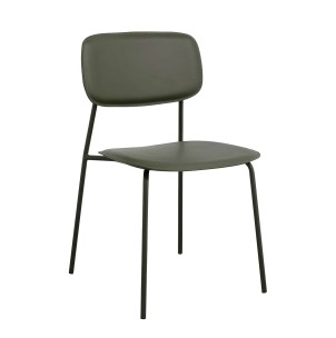 Silla de Comedor ESA, Metal / PU Verde - Nordal. Las exclusivas sillas de diseño escandinavo de Nordal en Vackart, tu tienda de diseño online.