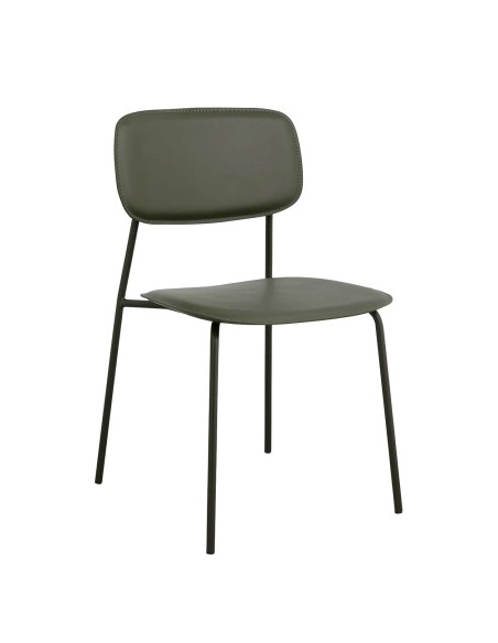 Silla de Comedor ESA, Metal / PU Verde - Nordal. Vackart