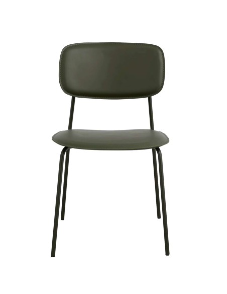 Silla de Comedor ESA, Metal / PU Verde - Nordal. Vackart