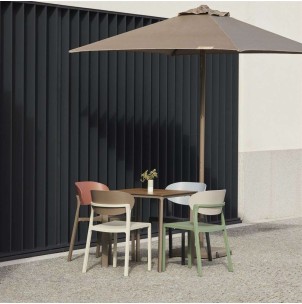 Silla Exterior MINNEAPOLIS, Metal Antracita / Plástico Azul Grisáceo. Vackart 2