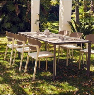 Silla Exterior LAKE, Polipropileno Arena / Topo. Vackart 2