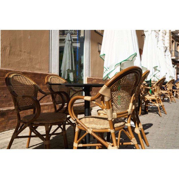 Silla LAUDRY, Metal Efecto Bambú / Ratán Sintético. Vackart Silla LAUDRY, Metal Efecto Bambú / Ratán Sintético. Vackart