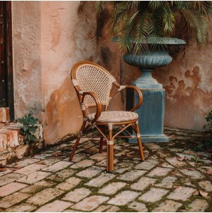 Silla LAUDRY, Metal Efecto Bambú / Ratán Sintético. Vackart 2