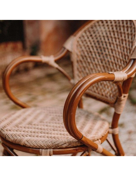 Silla LAUDRY, Metal Efecto Bambú / Ratán Sintético. Vackart