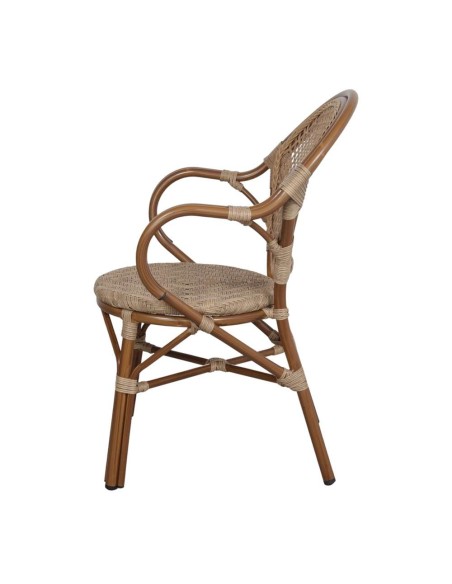 Silla LAUDRY, Metal Efecto Bambú / Ratán Sintético. Vackart