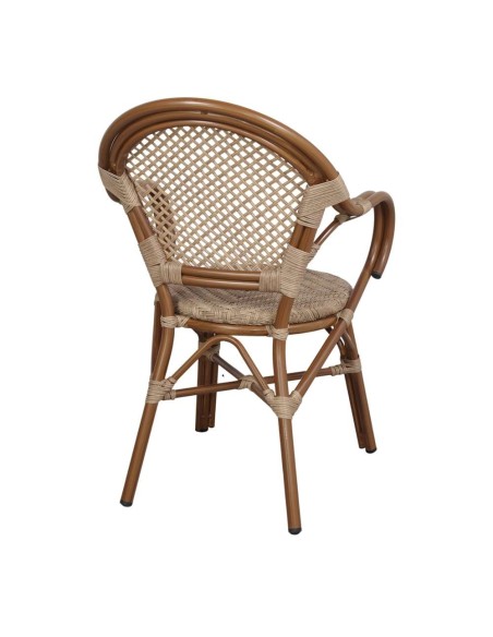 Silla LAUDRY, Metal Efecto Bambú / Ratán Sintético. Vackart