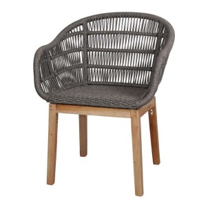 Silla con Brazos LEXAR, Madera Natural / Cuerda Gris - Vackart. Las más exclusivas y modernas sillas de diseño nórdico, solo en Vackart, tu tienda diseño online.