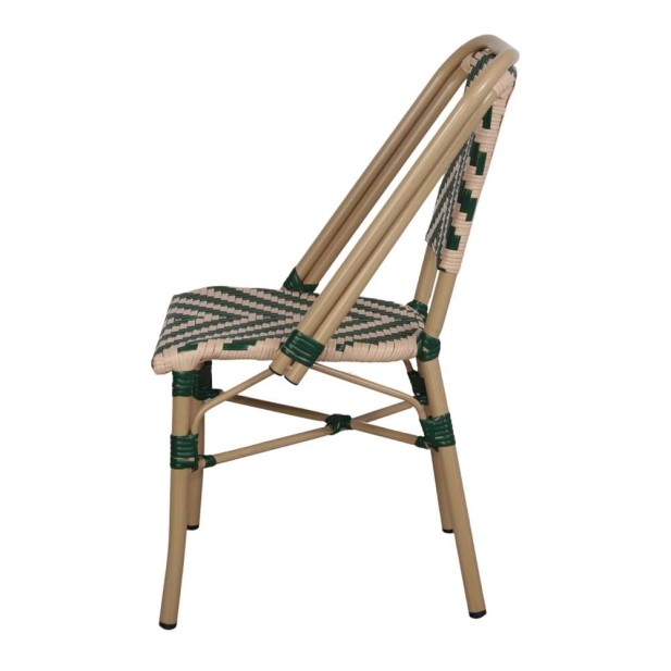 Silla Exterior PACIFIC, Metal / Ratán Sintético Beige. Vackart