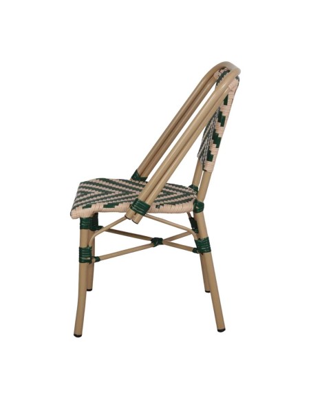 Silla Exterior PACIFIC, Metal / Ratán Sintético Beige. Vackart