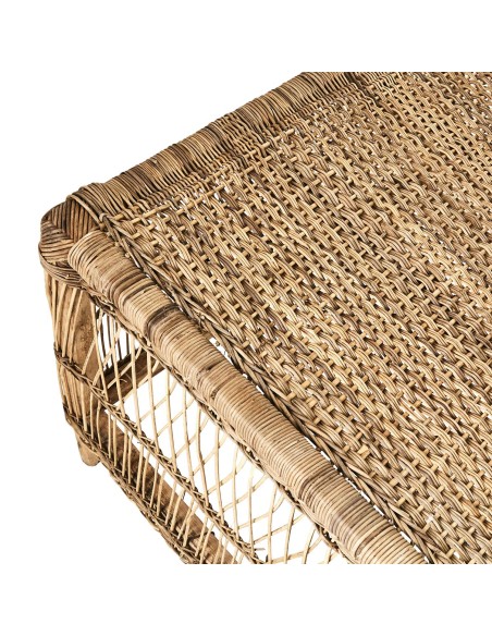 Mesa de Centro TRIBE L, Madera / Ratán / Natural - Affari. Vackart