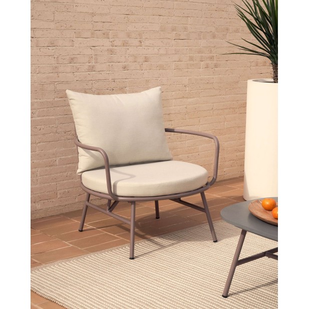 Sillón Bramant de acero con acabado malva - Kave Home - J1700032RR10
