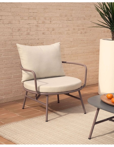 Sillón Bramant de acero con acabado malva - Kave Home - J1700032RR10