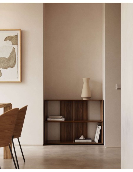 Set Litto de 4 estanterías modulares de chapa de roble 168 x 76 cm