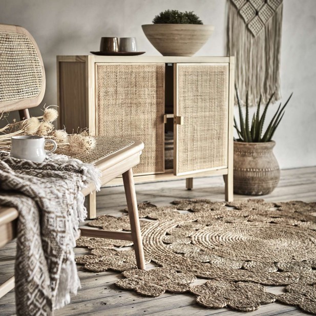 Banco HARRY, Madera / Ratán Natural - Affari. Vackart