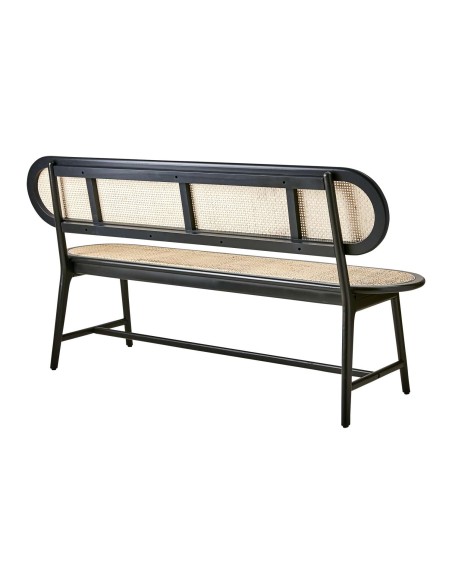 Banco HARRY, Madera Negra / Ratán Natural - Affari. Vackart