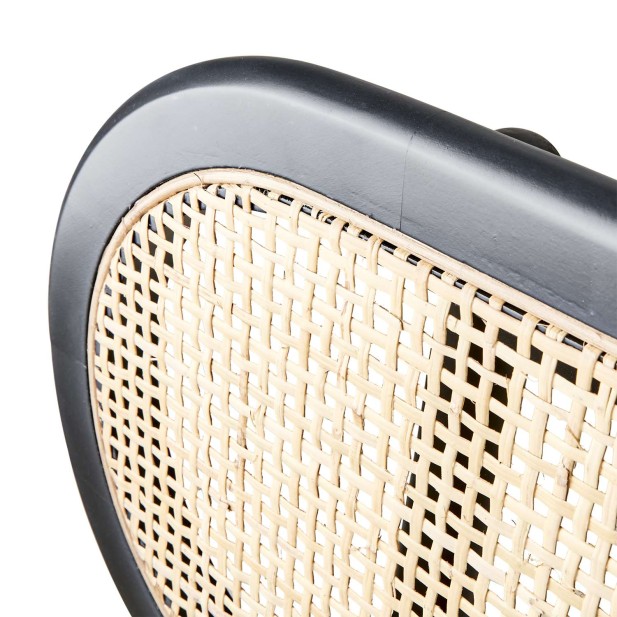 Banco HARRY, Madera Negra / Ratán Natural - Affari. Vackart