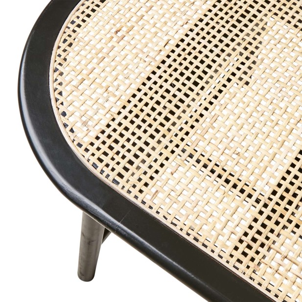 Banco HARRY, Madera Negra / Ratán Natural - Affari. Vackart