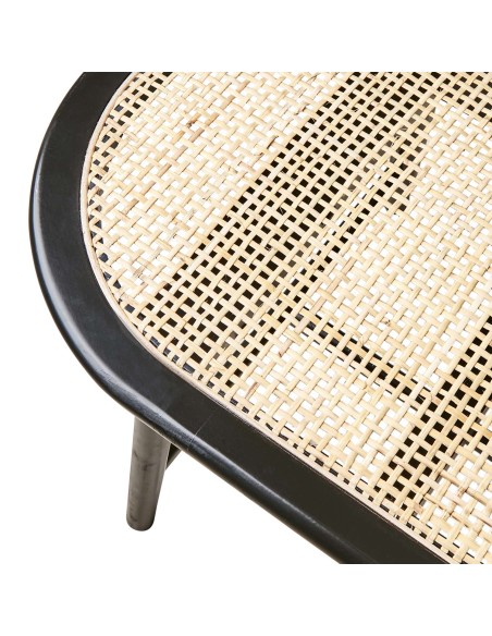 Banco HARRY, Madera Negra / Ratán Natural - Affari. Vackart