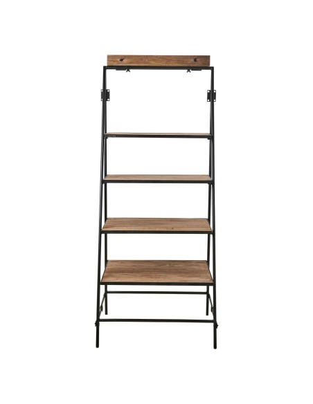 Estantería STANLEY, Hierro Negro / Madera Natural - Affari. Vackart