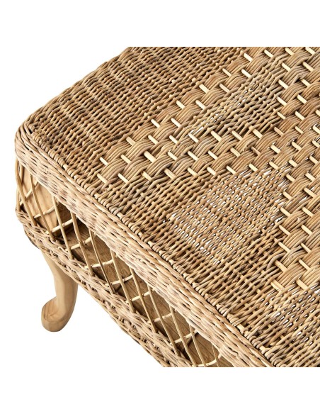 Mesa de Centro TRIBE II M, Madera / Ratán / Natural - Affari. Vackart