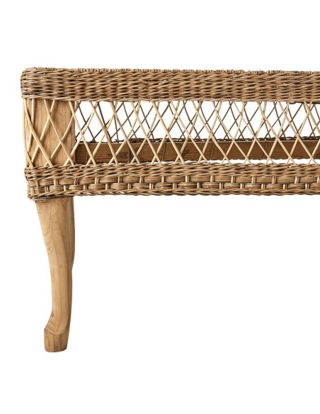 Mesa de Centro TRIBE II M, Madera / Ratán / Natural - Affari. Vackart