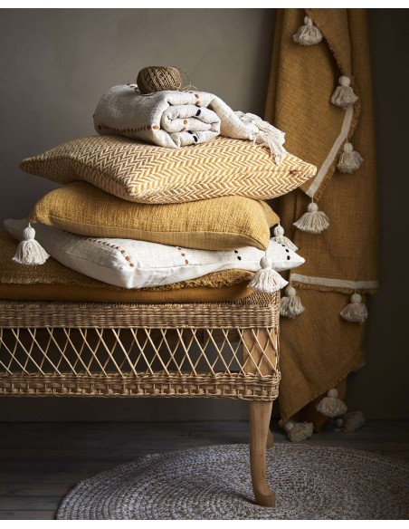 Mesa de Centro TRIBE II M, Madera / Ratán / Natural - Affari. Vackart