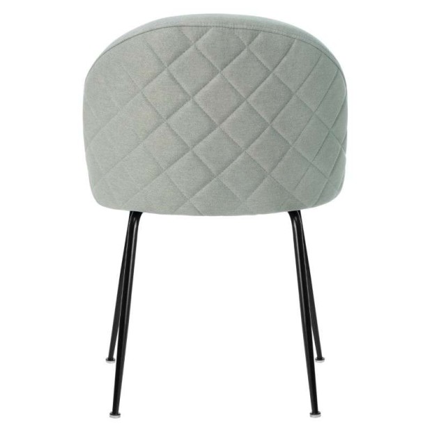 Silla MÅNE, Textil Menta / Metal Negro. Vackart