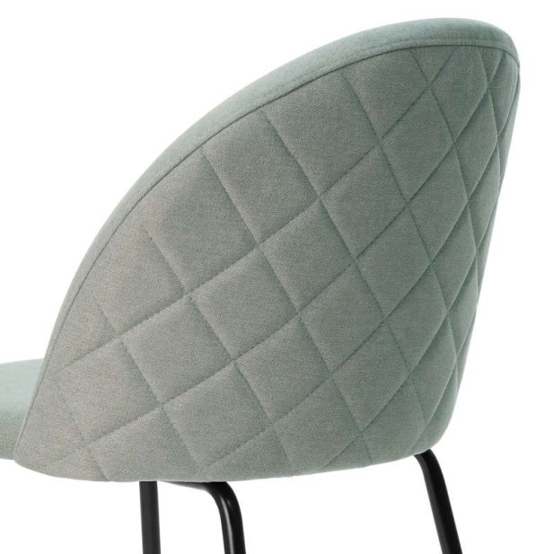 Silla MÅNE, Textil Menta / Metal Negro. Vackart