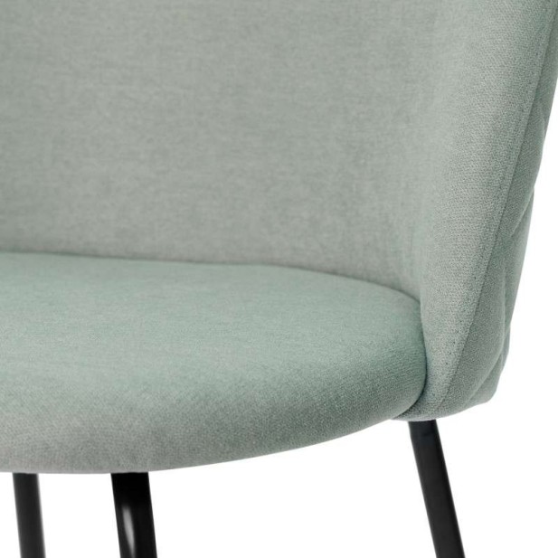 Silla MÅNE, Textil Menta / Metal Negro. Vackart