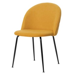 Silla MÅNE, Textil Mostaza / Metal Negro - Vackart. La más exclusiva selección de sillas de diseño nórdico en Vackart, tu tienda de diseño online.