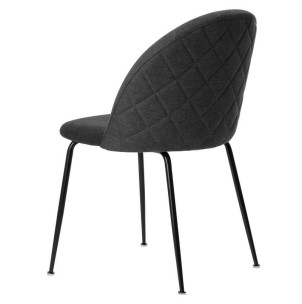Silla MÅNE, Textil Gris Oscuro / Metal Negro. Vackart 2