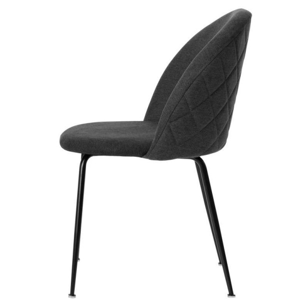 Silla MÅNE, Textil Gris Oscuro / Metal Negro. Vackart