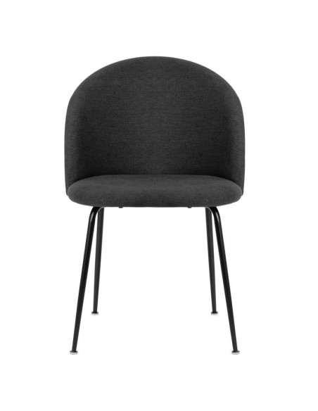 Silla MÅNE, Textil Gris Oscuro / Metal Negro. Vackart