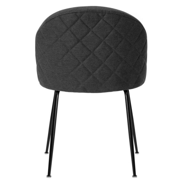 Silla MÅNE, Textil Gris Oscuro / Metal Negro. Vackart