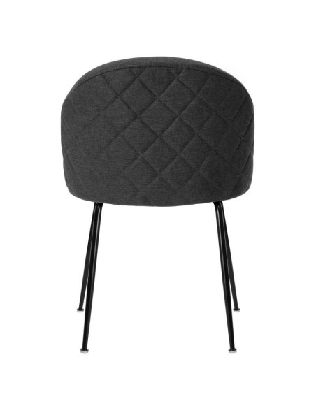 Silla MÅNE, Textil Gris Oscuro / Metal Negro. Vackart