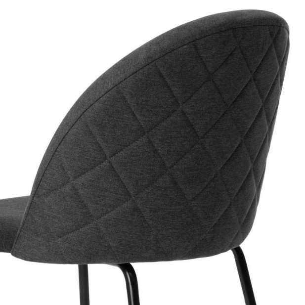 Silla MÅNE, Textil Gris Oscuro / Metal Negro. Vackart