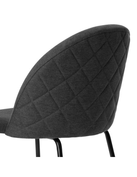 Silla MÅNE, Textil Gris Oscuro / Metal Negro. Vackart