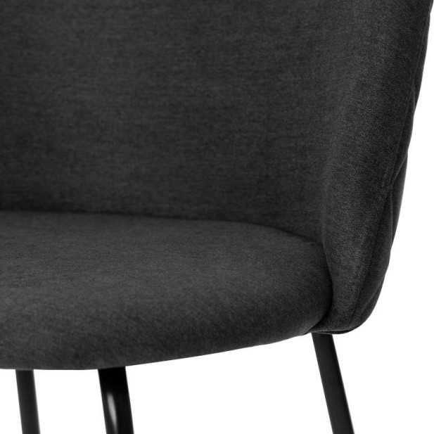Silla MÅNE, Textil Gris Oscuro / Metal Negro. Vackart