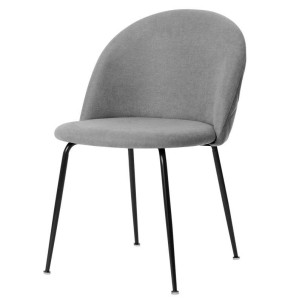 Silla MÅNE, Textil Gris Claro / Metal Negro - Vackart. La más exclusiva selección de sillas de diseño nórdico en Vackart, tu tienda de diseño online.