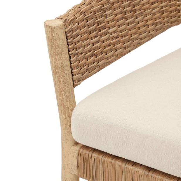 Set Pola de sofá de 2 plazas y 2 butacas eucalipto/ratán sintético FSC Set Pola de sofá de 2 plazas y 2 butacas eucalipto/ratán sintético FSC